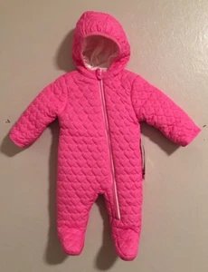 NWT Infant Wippette Insulated Hooded Snow Suit Size 3/6M Full Zipper to Feet - Picture 1 of 10