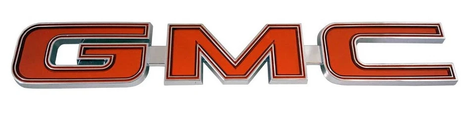 GMC Pickup Truck & Jimmy 1975-80, panel de moldura de puerta trasera emblema "GMC" Foto 1 de 1