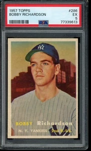1957 Topps #286 Bobby Richardson (R) - PSA 5 **CENTERED** - Picture 1 of 2