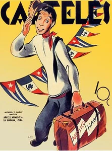 527.Cuban Design Poster"Mario Moreno Cantinflas"Mejico mexican film art - Picture 1 of 1