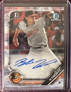 Blaine Knight 2019 Bowman Chrome Rookie Autograph
