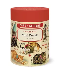 Cavallini & Co. Vintage Cats 240 Piece Mini Puzzle - Picture 1 of 7