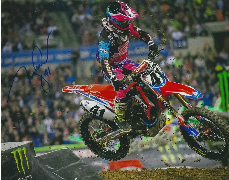 Foto firmada por TREY CANARD de 8 x 10 MOTOCROSS SUPERCROSS ENVÍO GRATUITO Foto 1 de 1