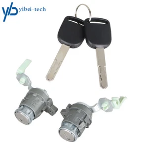 Left & Right Driver Side Door Lock Cylinder w/ 2 Keys For 2003-2005 Honda Civic - Picture 1 of 8