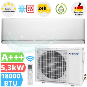 Gree Airy White Split Klimaanlage 18000BTU Klimagerät Ionisator Klima WLAN 5,3kW - Bild 1 von 9