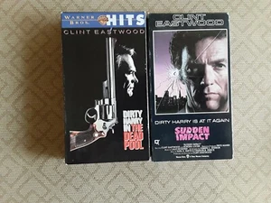  Dirty Harry in the Deadpool & Sudden Impact Clint Eastwood VHS LNC 4-8 - Bild 1 von 2