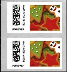 US CVP101 Holiday Cookies Kiosk ATM F vert pair MNH 2017 - Picture 1 of 1