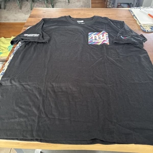 HERREN NIKE NEW YORK GIANTS CANCERS entscheidender Fang TEAM AUSGESTELLT SHIRT SCHWARZ 2XL - Bild 1 von 7