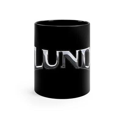LUND Fishing Logo 11oz Coffee Tea Black Mug