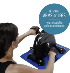 Mini Pedal Exerciser Cycle Bike Leg Arm Desk LCD Display Fitness Home Exercise - Picture 1 of 9
