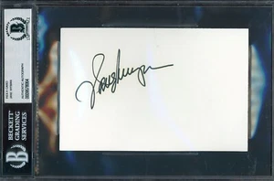 Jane Wyman Signed 4x6 Index Card Beckett BAS Slabbed The Lost Weekend - Picture 1 of 1