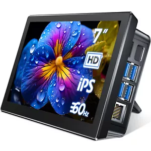 7" Touchscreen Monitor 1024*600 HDMI Input Compatible with Raspberry Pi 5/4/3 - Picture 1 of 11