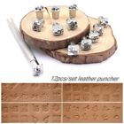 Craft Stamps Leather Carving Punch Tool Kit Set of 12 for Leather Crafts