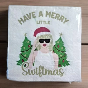 Taylor Swift Tovagliolo Natalizio Divertente Confezione da 50/Merry Swiftmas - Foto 1 di 2