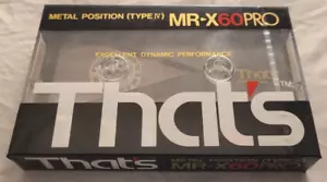 THAT'S MR-X60PRO METAL TYPE IV BLANK AUDIO CASSETTE TAPE NEW SEALED - Photo 1/2