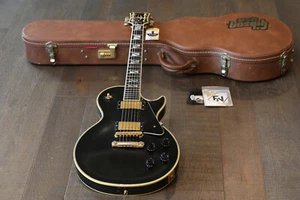 1991 Gibson Custom Shop Edition Les Paul Custom Super 400 Black Ebony + OHSC - Picture 1 of 21