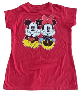 Disney Mickey Mouse T-Shirt Damen rot Minnie Logo Crew Tee Grafik Größe L Large - Bild 1 von 13