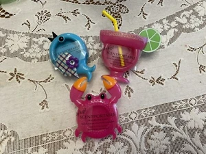 3 Bath & Body Works Scentportable Visor Clips Lobster Bird Margarita Glass NEW - Picture 1 of 5