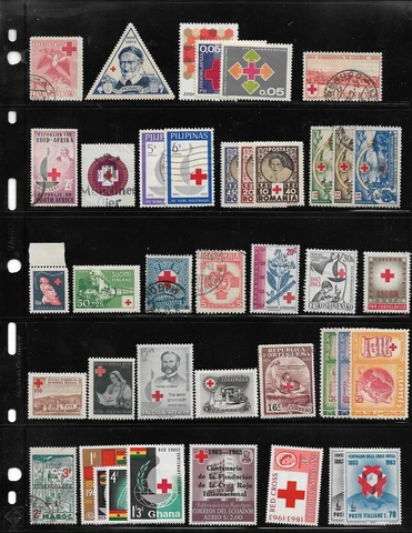 Worldwide Stamps: Red Cross & Tuberculosis Topical Collection; 119 Different Cover
