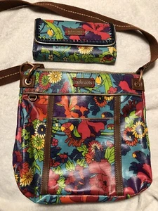 SUPER CUTE PEACE SAKROOTS CROSS BODY PURSE & MATCHING WALLET SET ECO FRIENDLY - Picture 1 of 6