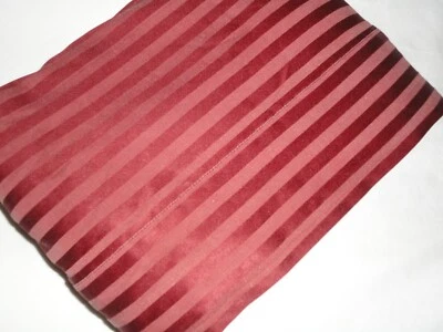 MALOUF SATEEN DOBBY STRIPE RED DAMASK KING/CALIFORNIA KING FLAT SHEET 96 X 90 - Image 1 of 4