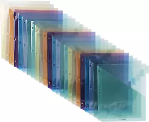 Tab Dividers for 3 Ring Binder, Two Pocket, Letter Size, Assorted Colors, 24 Cou - Picture 1 of 12