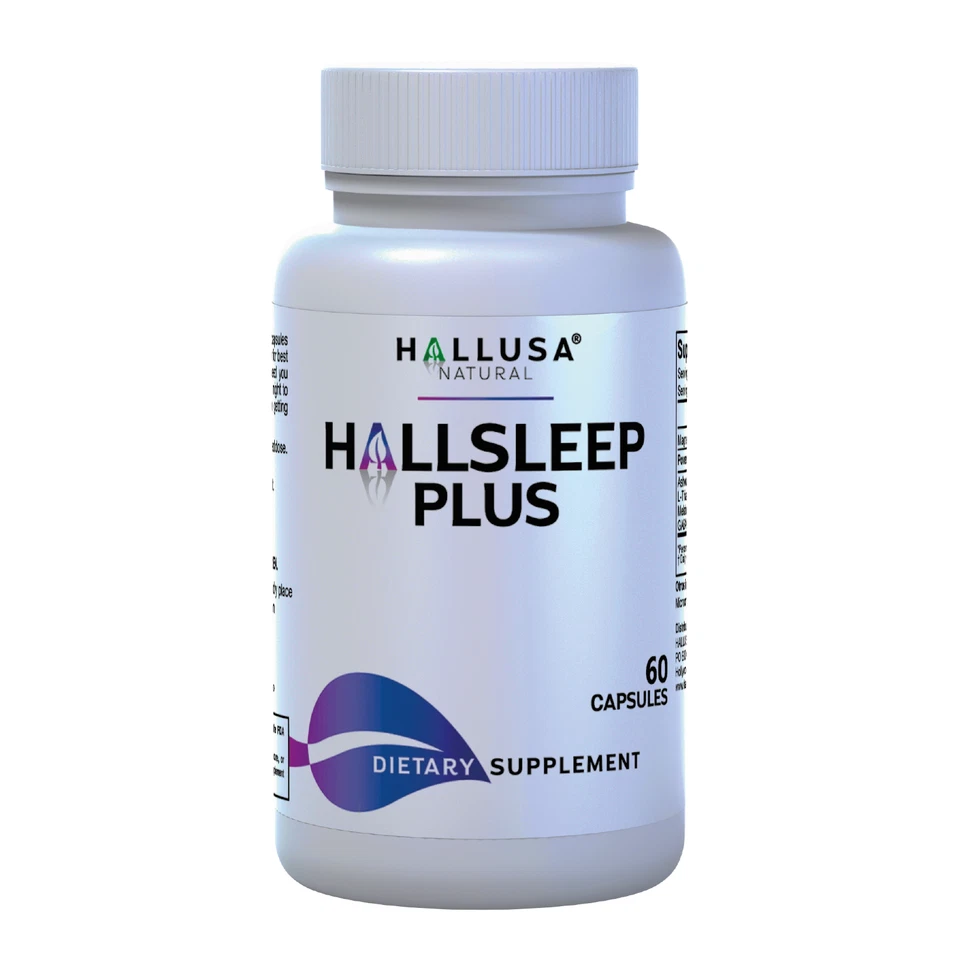 HALLSLEEP - Sleep aid pills, Melatonin, Magnesium Citrate & Ashwagandha, 60 Caps - Image 1 of 4
