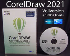 Corel Draw Graphics Suite SE 2021 Vollversion Box + DVD, Cliparts, Schritfen NEU
