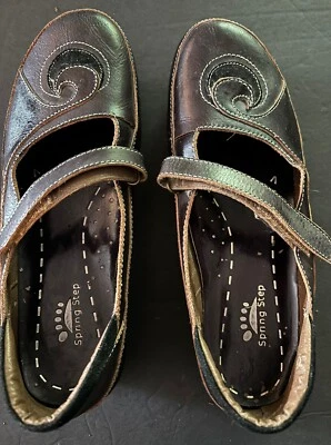 spring step womens shoes black Mary Jane flats 38 - Image 1 of 3