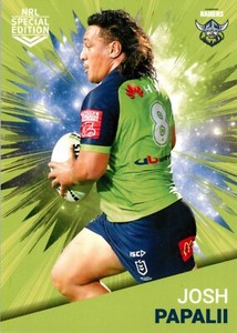 ✺New✺ 2021 CANBERRA RAIDERS NRL Card JOSH PAPALII Rivalry Special Edition