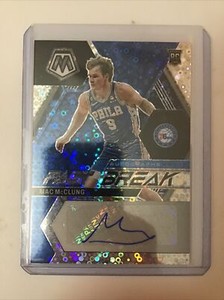 2022-23 Panini Mosaic Fast Break Autograph Mac McClung Rookie Card