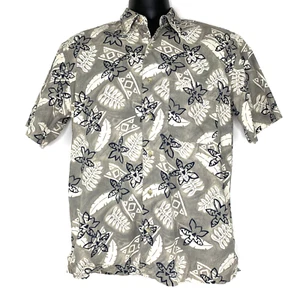 Pendleton Hawaiian Camp Shirt Men's Size Small Tropical Floral Gray S/S - Picture 1 of 12