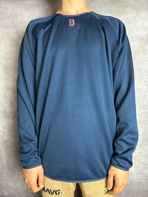 Majestic рубашка мужская размер XL синий длинным рукавом Therma основание красный Sox MLB рубашка  - Изображение 1 из 4