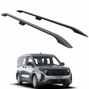 For Ford Transit Courier 2023-2025 Roof Side Rails Ultimate Style Alu Black - Picture 1 of 8