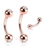 Used Barbell Curved Barbell Eyebrow &amp; Cartilage Piercing - Stainless Steel With Double CZ Gem Ends Eyebrow Rings 16 G