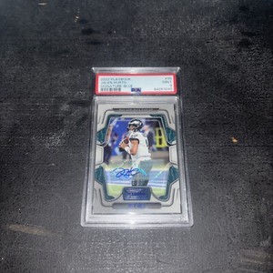 2022 Panini Playbook Jalen Hurts Signature Blue 6/10 PSA Mint 9 Low POP