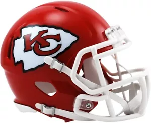 NFL Football Riddell Kansas City Chiefs Mini Revolution Speed Replica Helmet - Picture 1 of 2