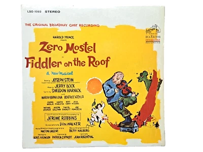 FIDDLER ON THE ROOF Zero Mostel Broadway Cast Recording 33rpm record vinyl 1964 - Image 1 of 4