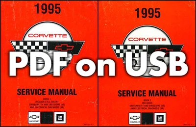 Corvette 1994-1995 juegos manuales de taller en USB Chevy servicio de reparación Chevrolet Foto 1 de 4