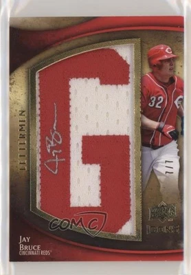 Upper Deck Icons Lettermen 2009 automático/7 Jay Bruce (letra G) #IL-JA Foto 1 de 2