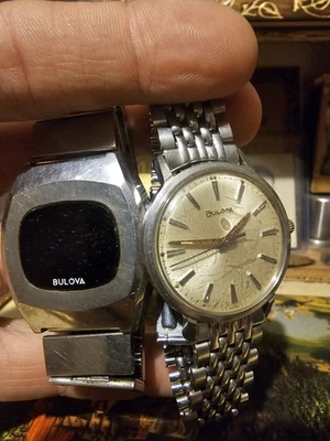 orologio bulova computron vintage con un altro orologio Bolova entrambi così com'è - Immagine 1 di 4