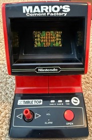 Vtg 1983 Nintendo Mario's Cement Factory Game & Watch Tabletop Game CM-72 w/ Box