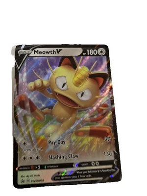 Meowth V SWSH004 SWSH: Sword & Shield Promo Cards Holo - Image 1 of 2