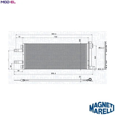 CONDENSER AIR CONDITIONING 350203623000 FOR PEUGEOT MANAGER/Platform/Chassis - Image 1 of 4