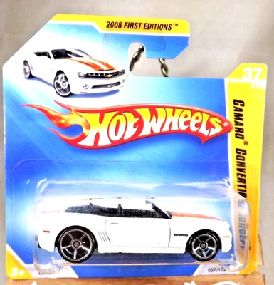 2008 Hot Wheels #37 First Editions CAMARO CONVERTIBLE CONCEPT White Short-Card - Image 1 of 4