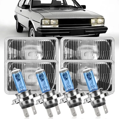 4x For GMC W3500 W4500 W5500 Forward 4x6" inch Halogen Headlights High/Low Beam - Image 1 of 4