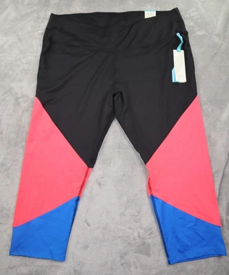 Legging LIVI Active Capri para mujer 18/20 negro rosa azul absorbente de humedad elástico Foto 1 de 4