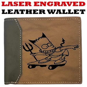 Custom BART SIMPSON #4 Wallet - Bifold Leather Wallet - Premium Quality - Picture 1 of 5