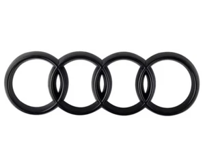 Audi Rear Gloss Black Badge RING Emblem Sticker 175 x 58mm - Picture 1 of 1