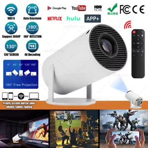 Mini Portable LED Projector For Android 11 5G Wifi Bluetooth Home Theater HDMI - Picture 1 of 12